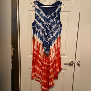 Seven Island New York Dress,one size fits all Red-White-Blue‎